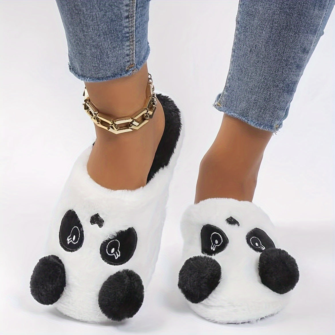Adorable Panda House Slippers - Plush & Cozy Indoor/Outdoor Slides