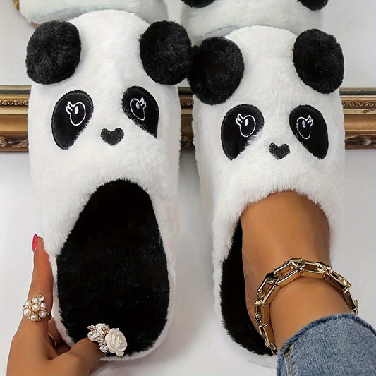 Adorable Panda House Slippers - Plush & Cozy Indoor/Outdoor Slides