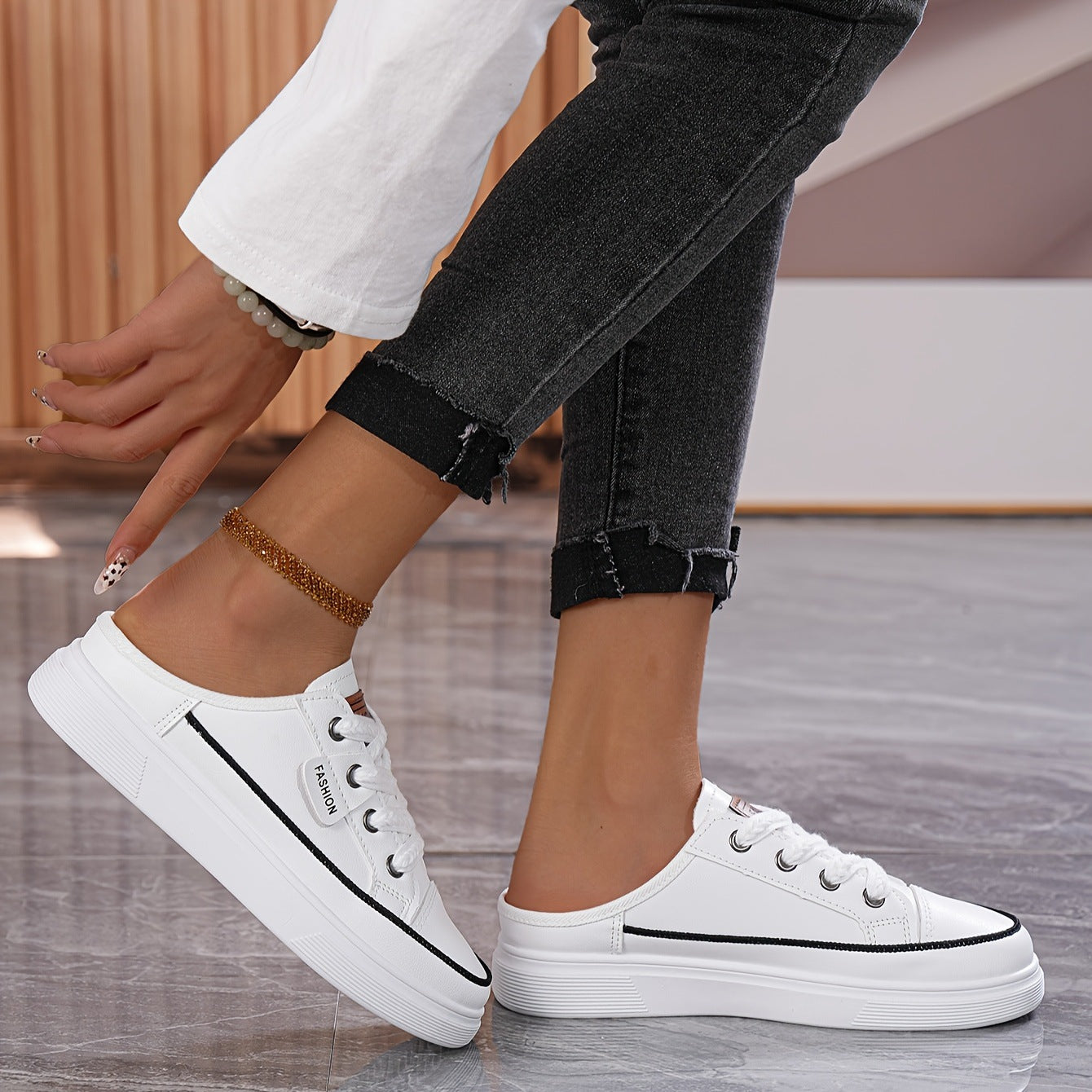 Chic Platform Mule Sneakers: Effortless Style for Casual Days